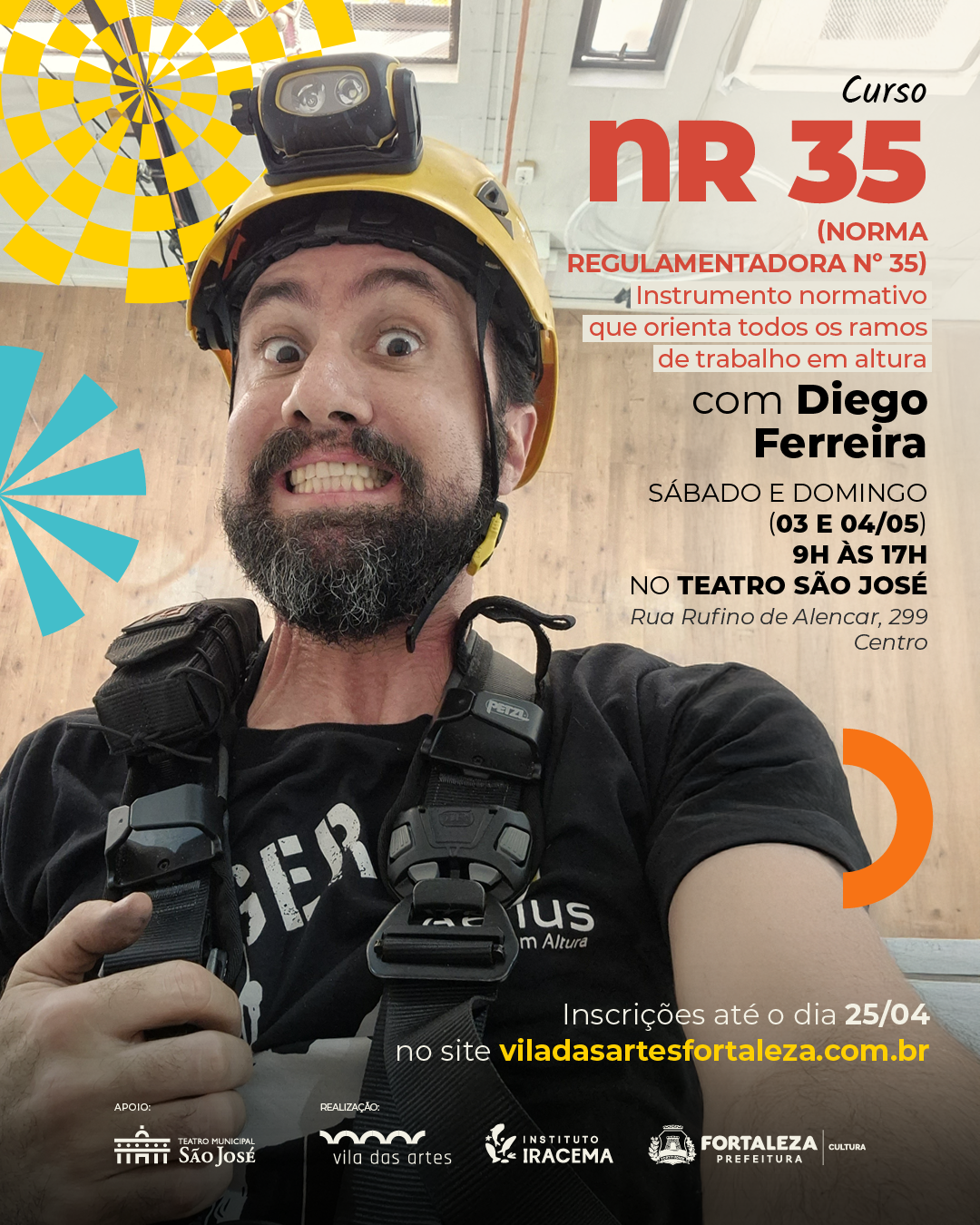 Curso de NR35: Vila das Artes abre inscrições para formação em segurança em altura