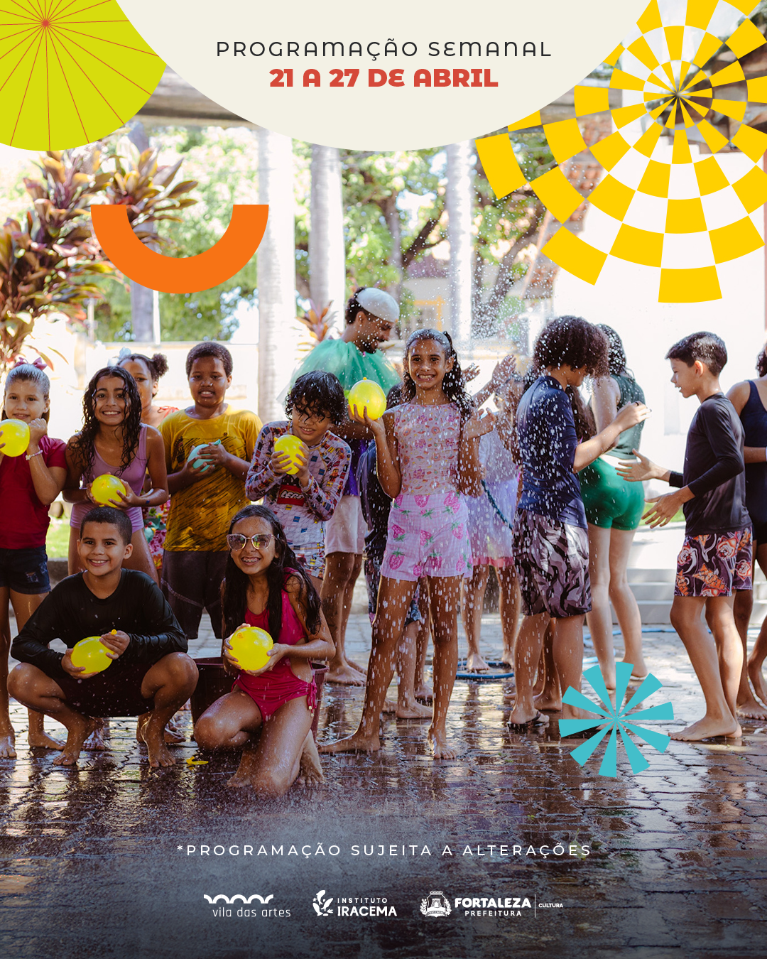 Vila das Artes divulga programação semanal de 21 a 27 de abril