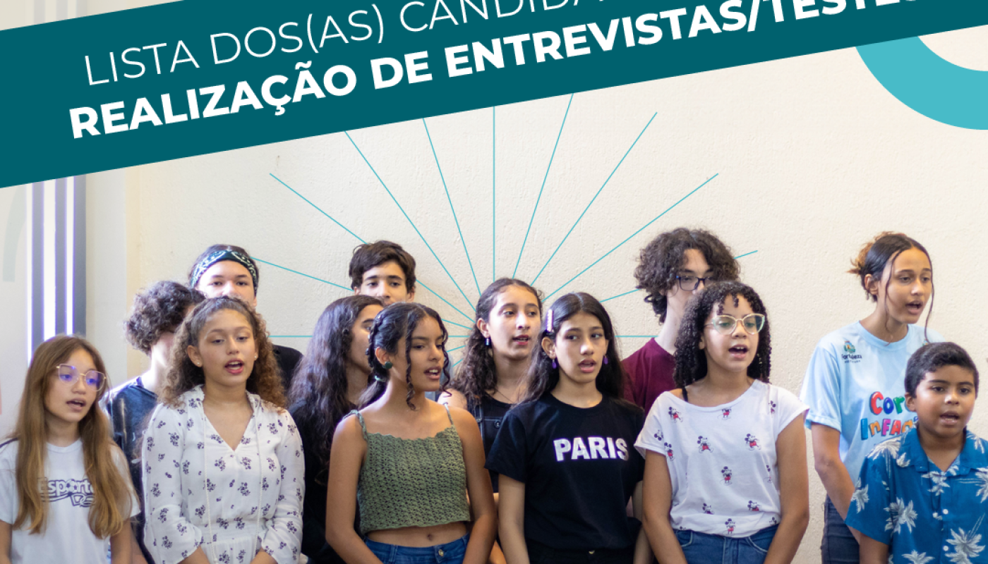 Vila das Artes divulga relação de candidatos para entrevistas do Curso de Formação Básica em Música